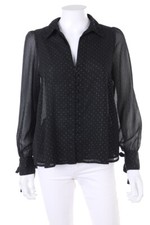 ZARA Bluse Punkte S schwarz