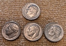 USA One Dime, 4 Münzen 