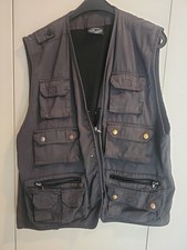 Jagd- und Anglerweste schwarz XL Outdoor Trekking Weste Multifunktionsweste