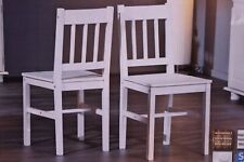 2 Stk. Inter Link Palmiro Esszimmerstuhl Stühle Massivholz Weiß Landhausstil OVP