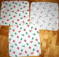 Windel Molton Wickel-Unterlage 3 Stück MALIMO Motiv DDR 1980er ca.39/42cm /P1625