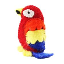 Fingerpuppe aus Filz Papagei