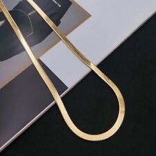 Schlangenkette 18k Karat vergoldet 750er Gold flach 45cm bis 60cm 4mm Halskette