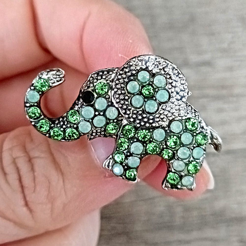 Elefant brosche silberfarben - elefant,