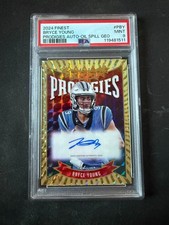 Topps Finest NFL Auto PSA 9 Bryce Young /10 - Prodigies - Panthers