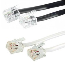 Telefonkabel RJ11 - RJ11 Stecker 4-adriges Western Modularkabel 6P4C Fax Telefon