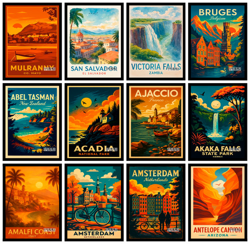 Weltstädte reise poster druck - weltstädte,