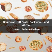 Baumwollstoff Brote, Backwaren