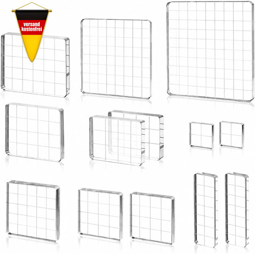Acryl stempelblock set - stempelblock, 13-tlg