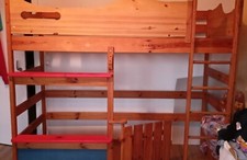 Hochbett  von SILENTA. Kiefer. Naturholz. Etagenbetten. Kinder bett.