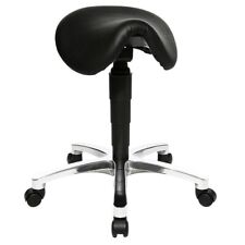 Sattelsitzhocker mit Rollen schwarz Sattelhocker Hocker Topstar Bonanza