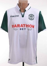 HIBERNIAN EDINBURGH 2018/2019 AWAY FOOTBALL SHIRT MACRON SIZE L ADULT