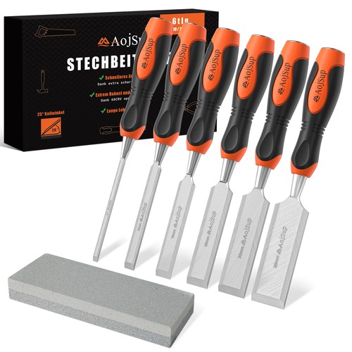 Stechbeitel set für holz 6tlg - stechbeitel,