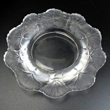Lalique Glas Schale / Teller Serie Honfleur signiert France Crystal Plate 15cm