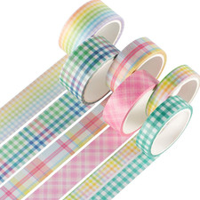 6 Rollen Regenbogen Plaid