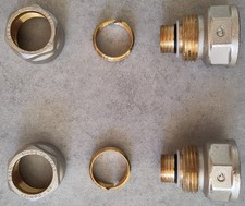 2x Schraubfitting für Mehrschichtverbundrohr 20 x 3 mm auf 3/4" IG, gebraucht