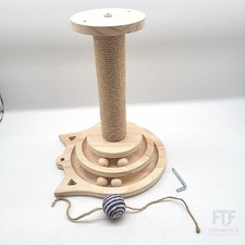 Yang Xin.Style Holzkugel-Katzenkarussellhölzernes Katzenspiel-Ball +Feder fehlen