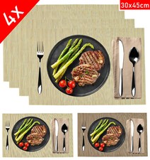 4x Platzdeckchen Bambus