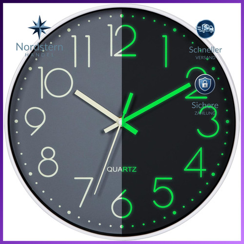 Wanduhr lautlos beleuchtet - lautlos,