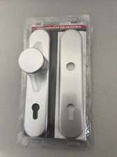 Edelstahl Schutzbeschlag für Haustüren Knopf / Drücker mit Zylinder- Abdeckung