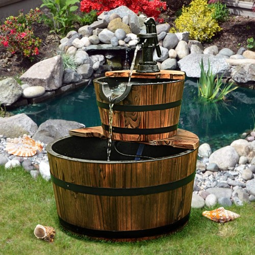 Holzbrunnen dekobrunnen - holzbrunnen,