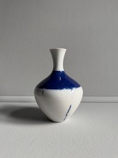 KPM Berlin Vase Waldgräser blau weiß 1966 1.Wahl Porzellan TOP Zustand