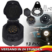 Anhänger Steckdose 13+1 Polig Kunststoff mit Dichtung Auto Anhängerkupplung Dose