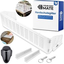 Herdschutzgitter Kindersicherung 45 bis 70 cm ausziehbar Weiß Herdschutz Gitter