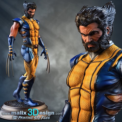 Printed resin wolverine - -,