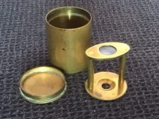 Antiker Messing Fadenzähler oder Leinenprüfer im Messingkoffer sehr guter Zustand