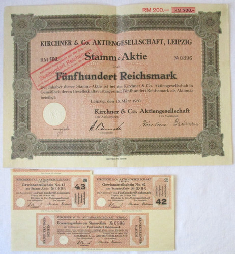 500 reichsmark aktie - 500,