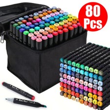 80 Farbe Acrylstifte Marker Set Permanent Pen Für DIY Graffiti Sketch Dual Pen