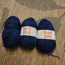 Strickgarn Sportgarn  Reste Dunkelblau 