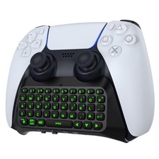 Grün Hinterlicht Tastatur für PS5 Controller Kabellos PS5 Mini Tastatur Chatpad