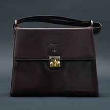 Vintage Golden Head Damenhandtasche Umhängetasche + Schlüssel Leder braun 1.136Z