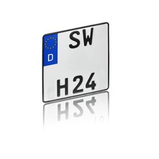 1 Motorrad Kennzeichen Schwarz