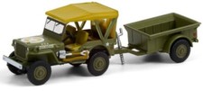 Willys JEEP MB Jeep + 1/4 Ton Trailer - 1943 - US Army - Greenlight 1:64