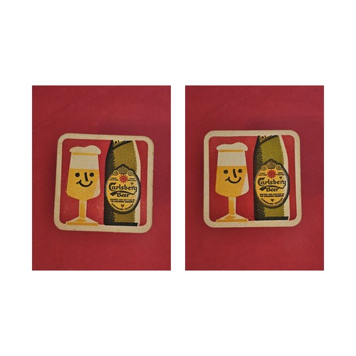 Carlsberg gesicht auf - gesicht, bierglas