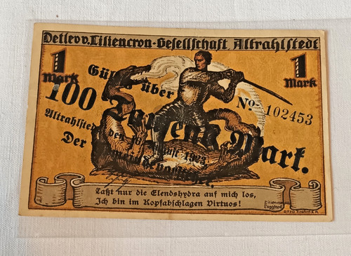 Papiergeld altrahlstedt 100 - papiergeld,