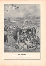 Beschuss Englischer Flugzeuge mit Artillerie - Max Schaberschul - 1915 ~19x28cm