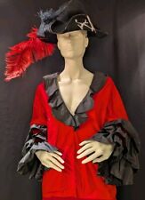 Rüschenbluse Piraten Renaissance Baumwolle Halloween Kostüm 46 Eher 42