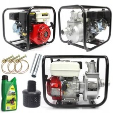 Benzin Motorpumpe 7PS Gartenpumpe Teichpumpe Wasserpumpe Kreiselpumpe 2" + Öl