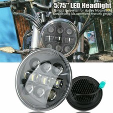 Motorrad 5-3/4 5.75'' LED Haupt Scheinwerfer Hi/Lo Projektor Schwarz E-Geprüft