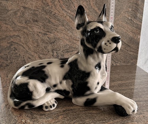 Dogge porzellan gefleckt - porzellan,