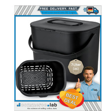 Bioabfallbehälter 7l Schwarz