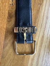 Moschino Couture Damen Ledergürtel Schwarz