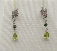 Peridot, Diopsid - Ohrringe