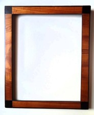 originaler Rahmen Biedermeier Kirschbaum mit eingelassenen Ecken und Zierleisten