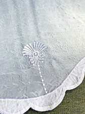 Schal Vorhang Gardinen weiß Muster Crash meterweise Höhe 2,90 m durchscheinend