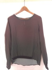 Skunkfunk Bluse Braun Mit Punkten Gr. 42